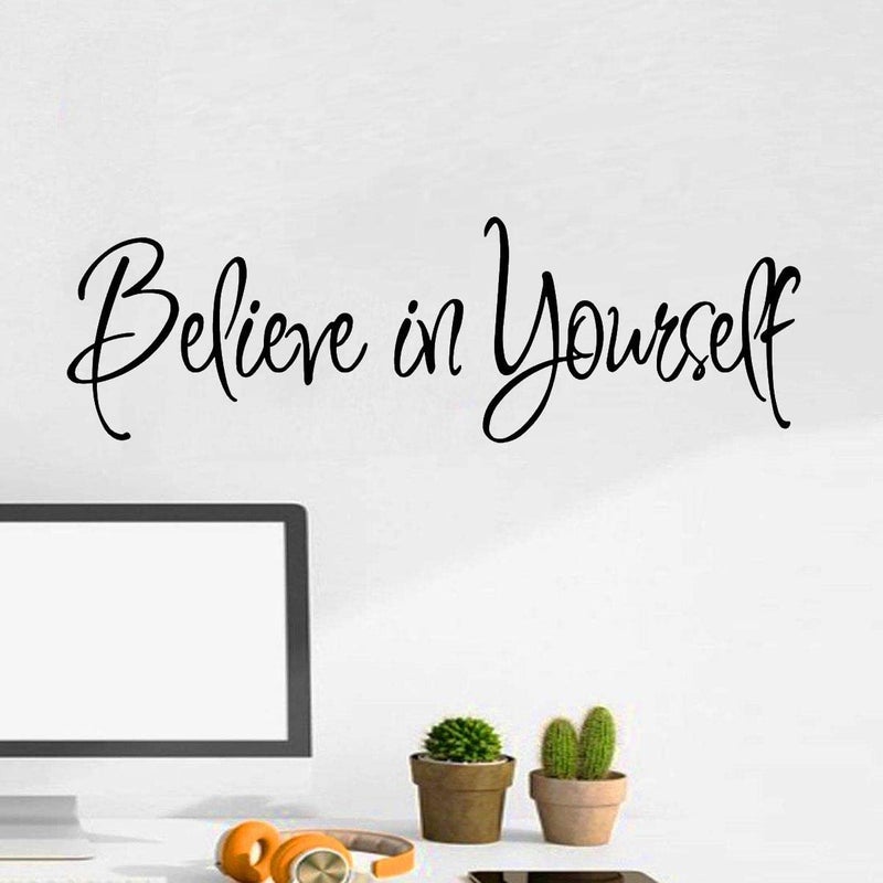 VWAQ Believe in Yourself Wall Decal - Living Room Wall Decor Motivational Stickers Inspirational Quotes Positive Affirmation Stickers Home Decor - Image 5